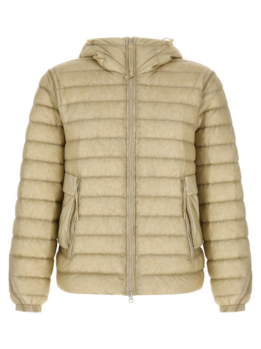 Beige Quilted Hood Jacket 1
