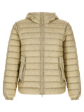 Beige Quilted Hood Jacket 1