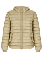 Beige Quilted Hood Jacket 1