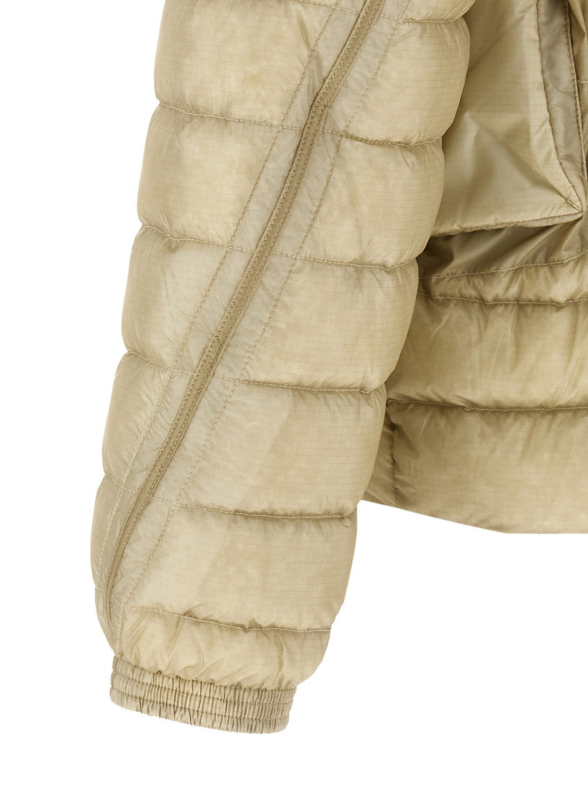 Beige Quilted Hood Jacket 4