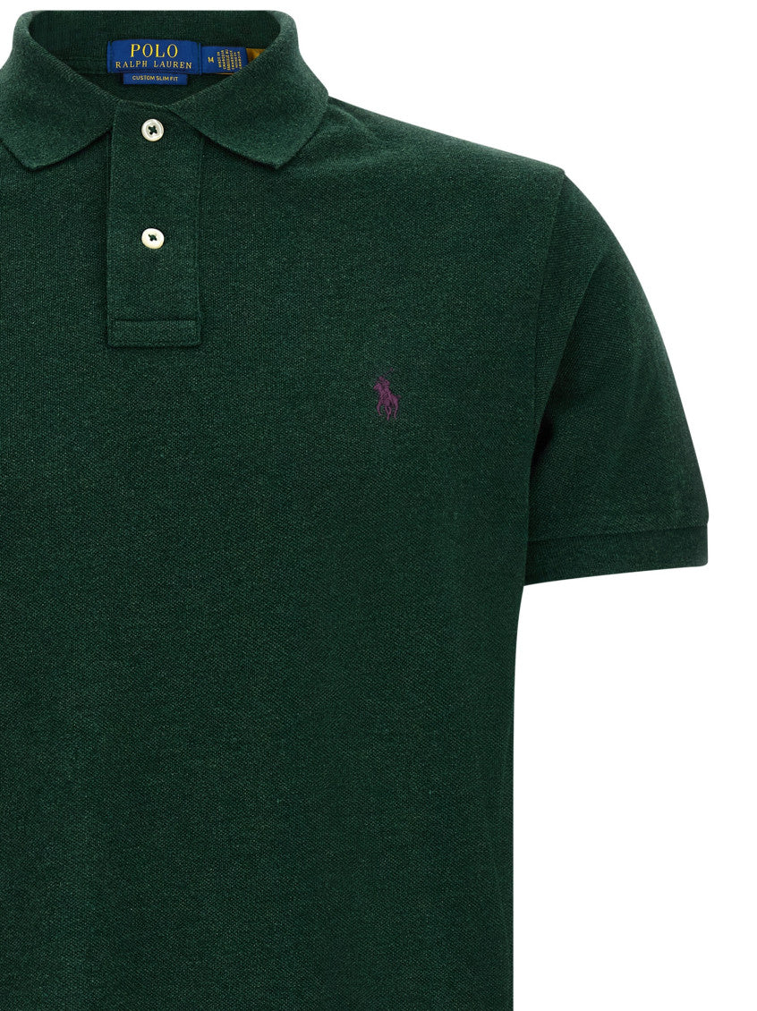 Green Solid Shirt Collar Polo 3