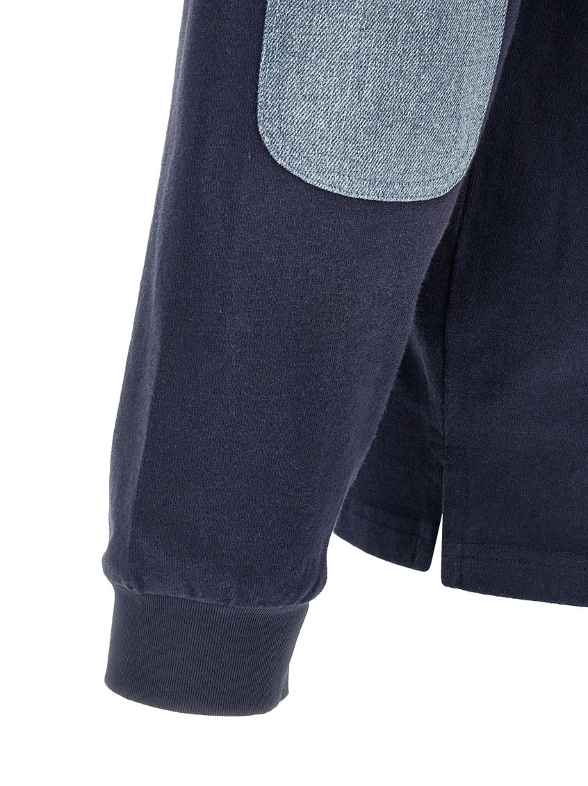 Blue Embroidered Shirt Collar Polo 4