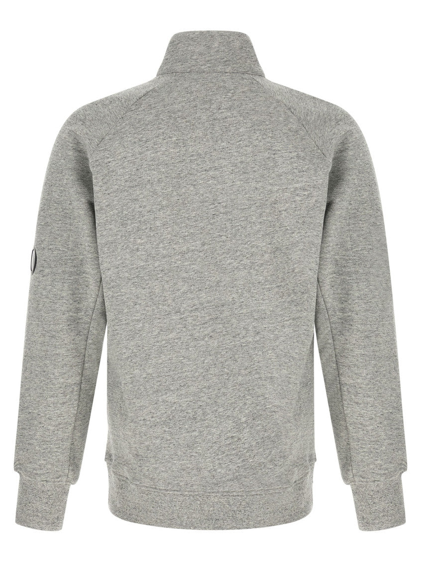 Grey Textured Mock Collar Sweatshirt 2