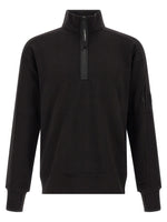 Black Solid Mock Collar Sweatshirt 1