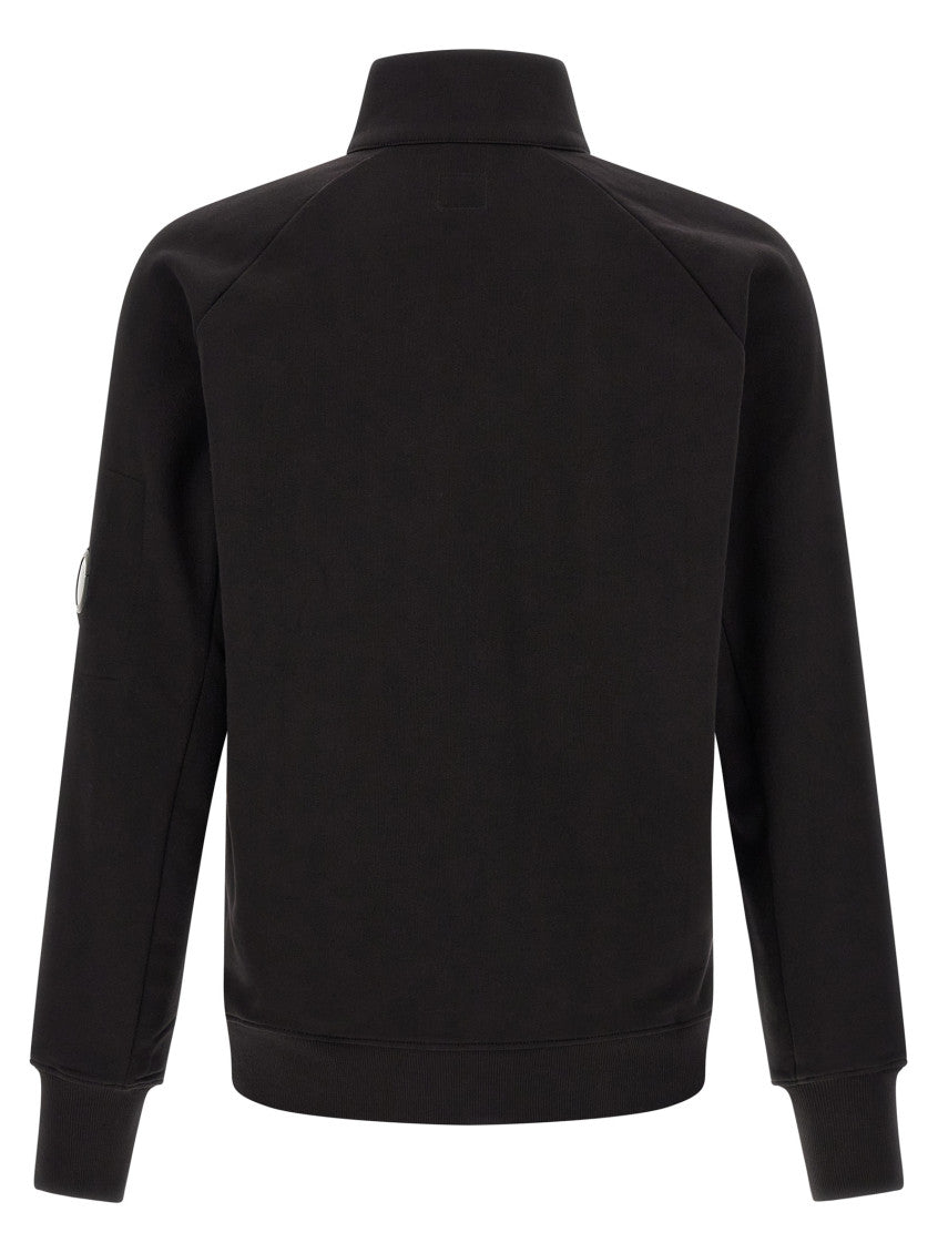 Black Solid Mock Collar Sweatshirt 2