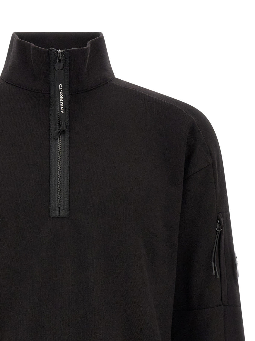 Black Solid Mock Collar Sweatshirt 3