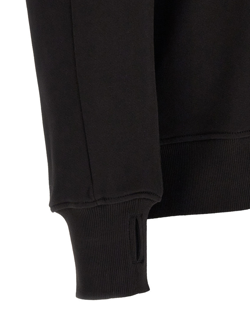 Black Solid Mock Collar Sweatshirt 4