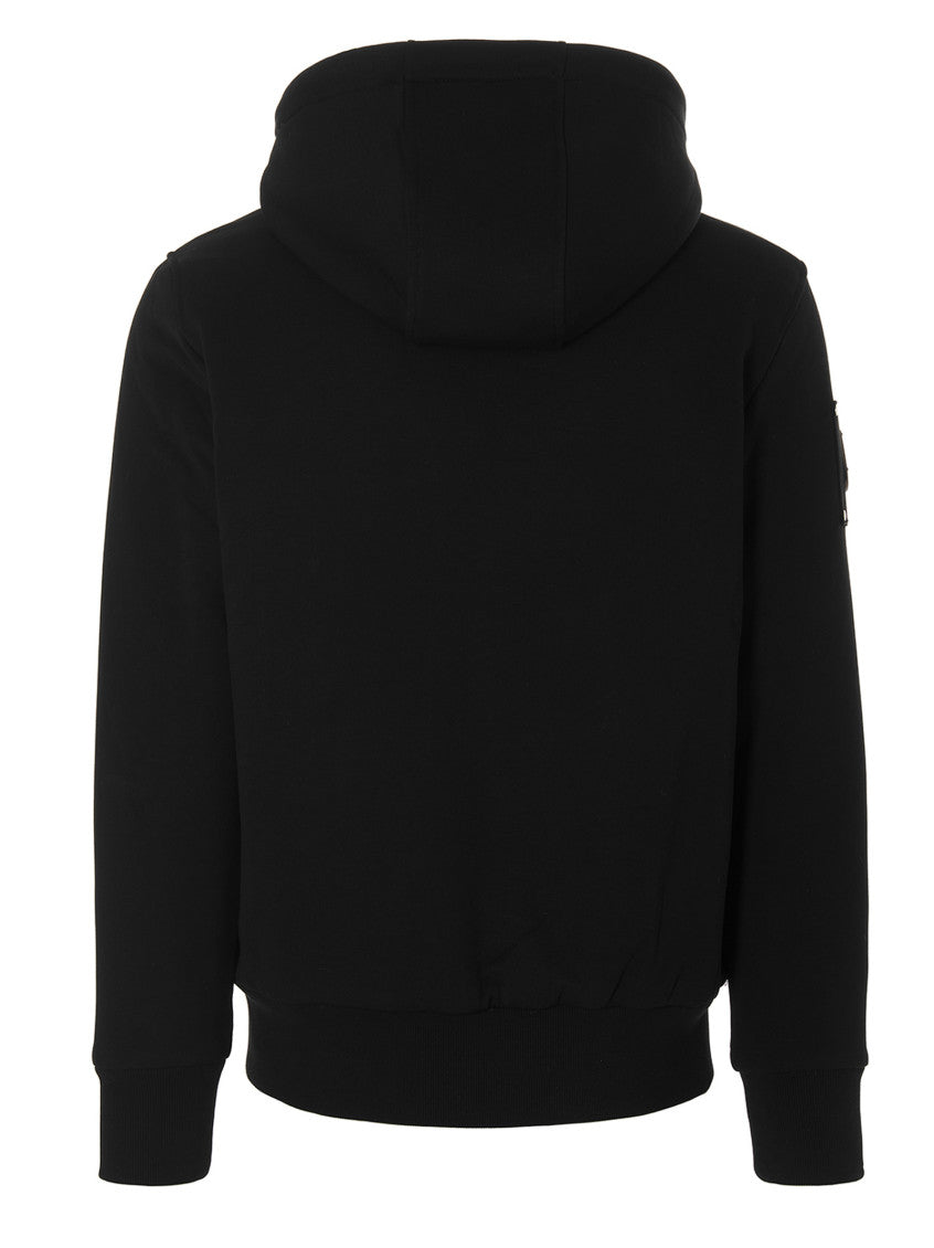 Black Solid Zip-Up Hoodie 2