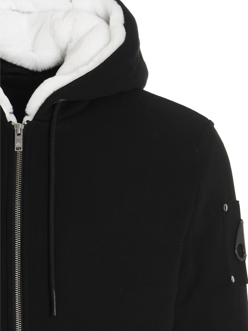 Black Solid Zip-Up Hoodie 4