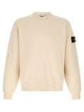 Off White Solid Crew Neck Sweatshirt 1