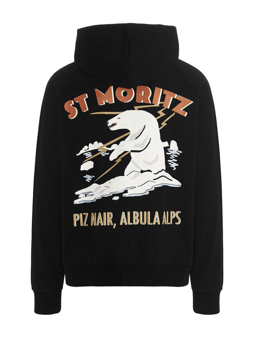 Black Printed Hoodie 2