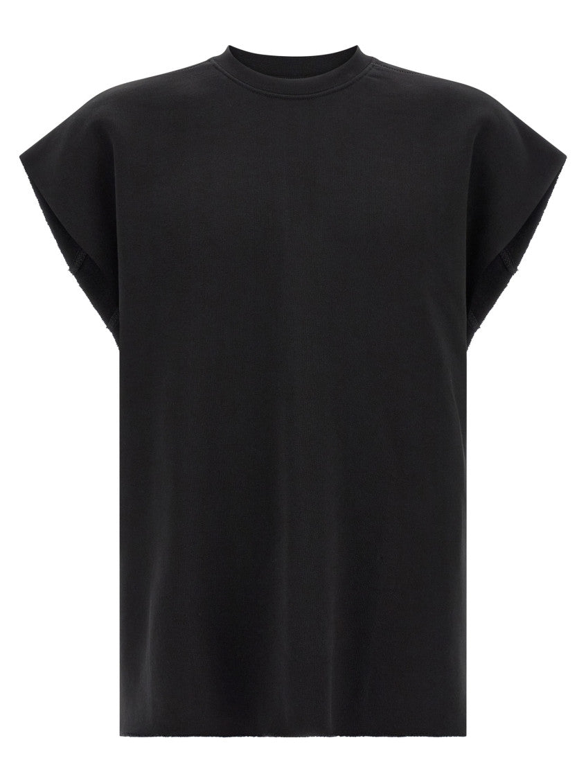 Black Solid Crew Neck Sweatshirt 1