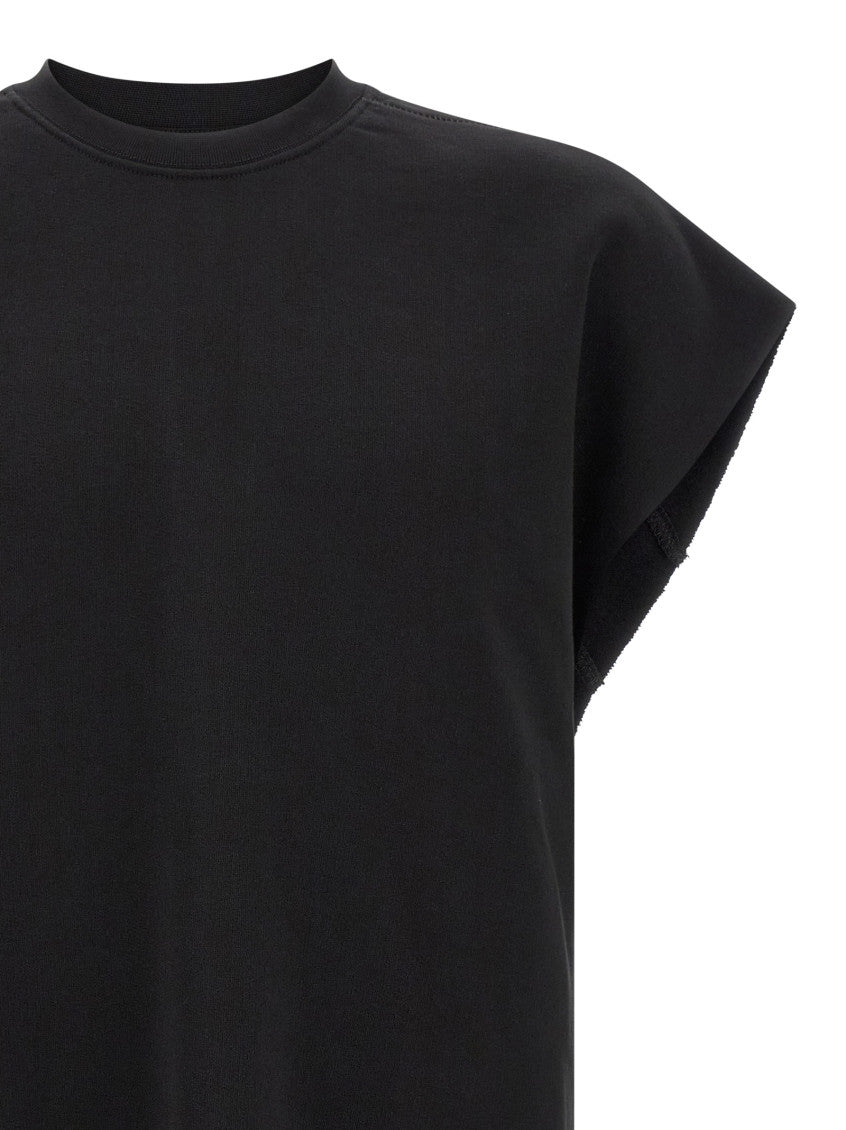 Black Solid Crew Neck Sweatshirt 3