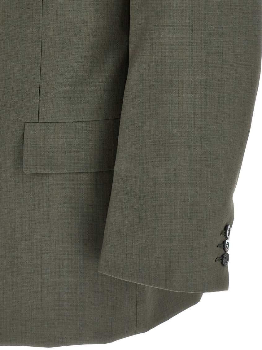 Green Solid Wool Blazer 4