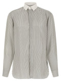 White Black Regular Geometric Shirt 1