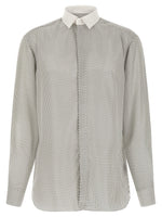 White Black Regular Geometric Shirt 1
