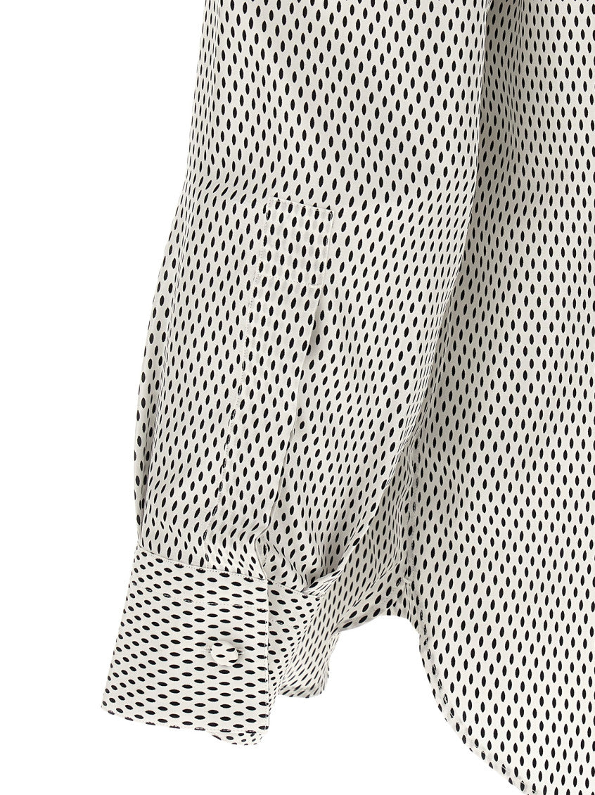 White Black Regular Geometric Shirt 4