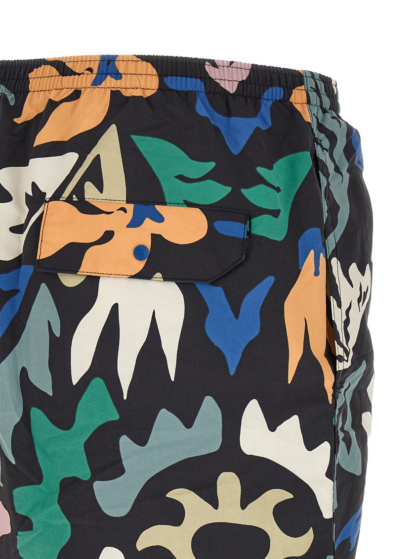 Multicolor Abstract Swim Shorts 4