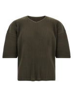 Olive Green V-Neck T-Shirt 1