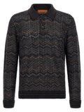 Multicolor Knitted Polo Sweater 1