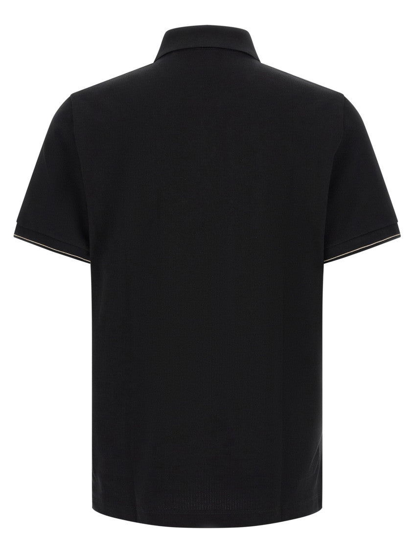 Black Solid Shirt Collar Polo 2
