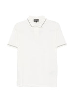White Solid Shirt Collar Polo 1