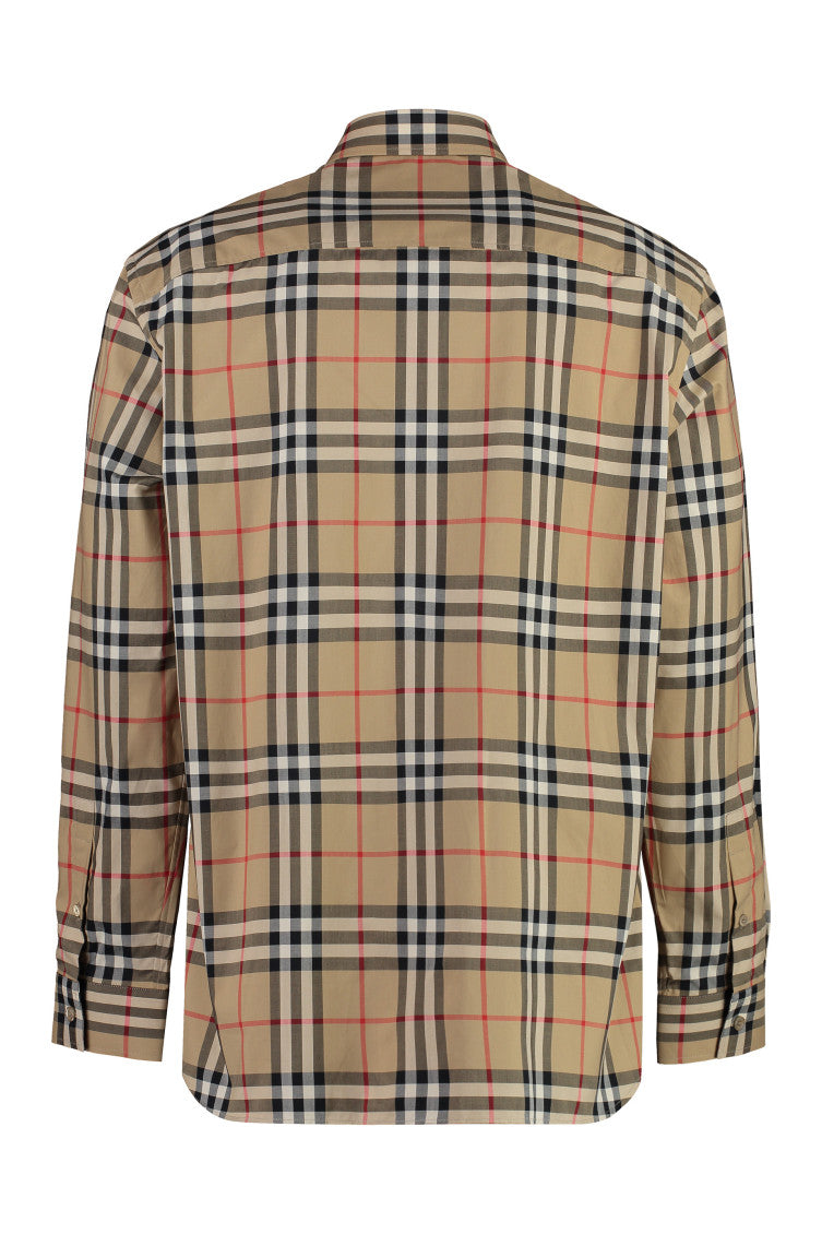 Beige Regular Check Shirt 2