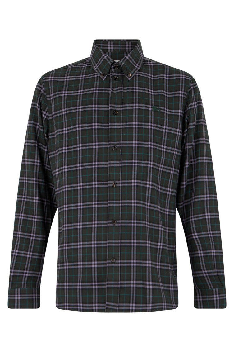 Green Regular Plaid Shirt 1