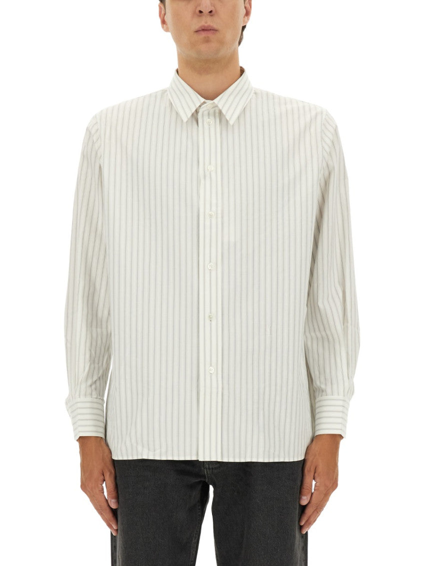 White Regular Stripes Shirt 1