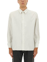 White Regular Stripes Shirt 1