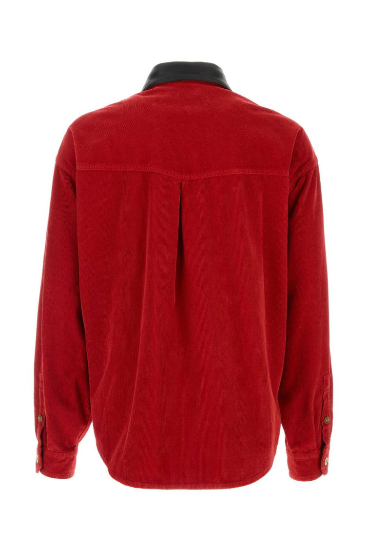 Red Regular Corduroy Shirt 2