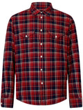 Red Slim Plaid Shirt 1