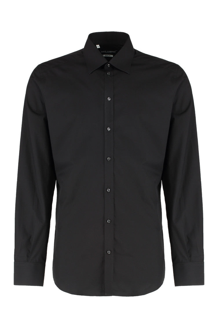 Black Slim Solid Shirt 1