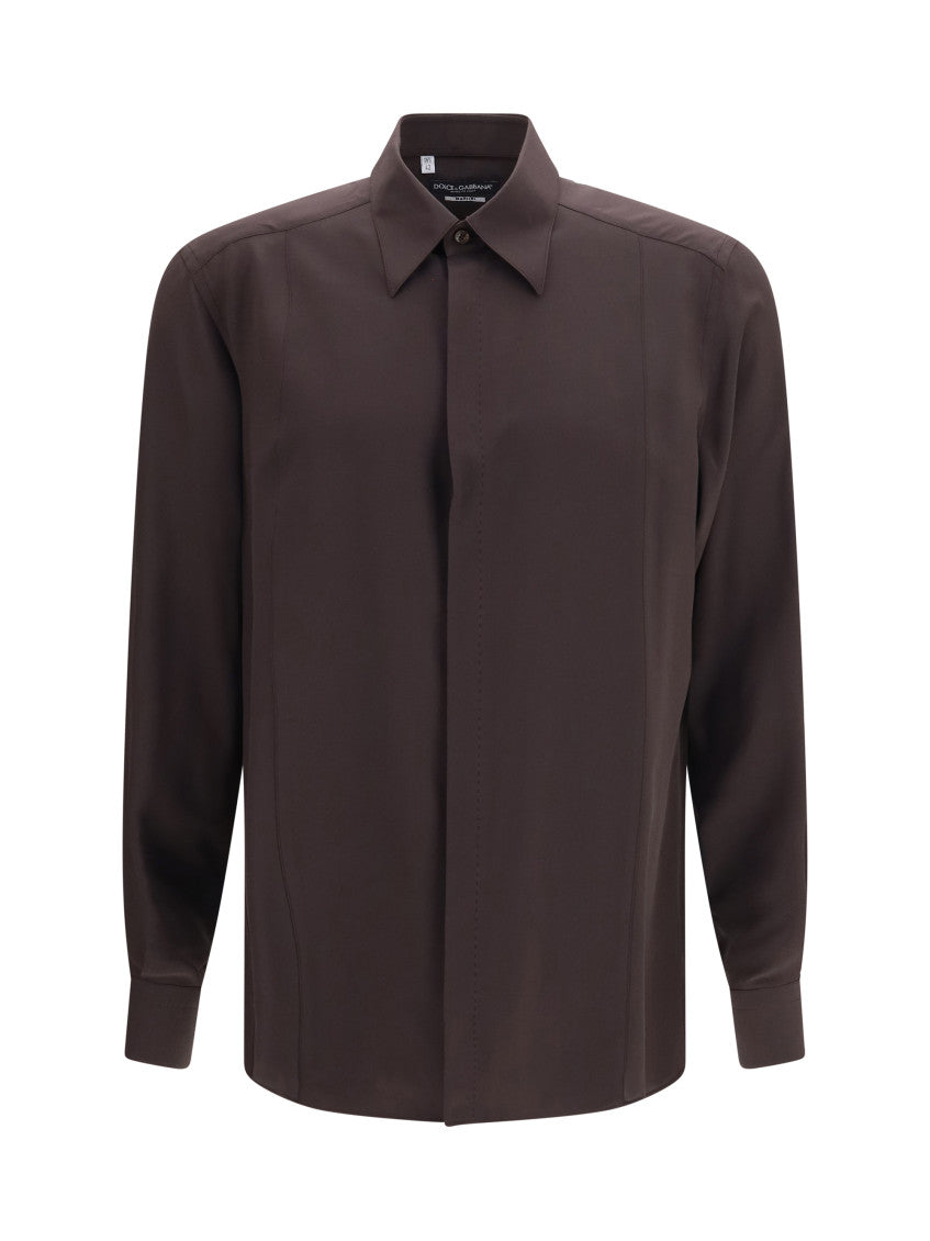 Dark Brown Oversized Shirt 1