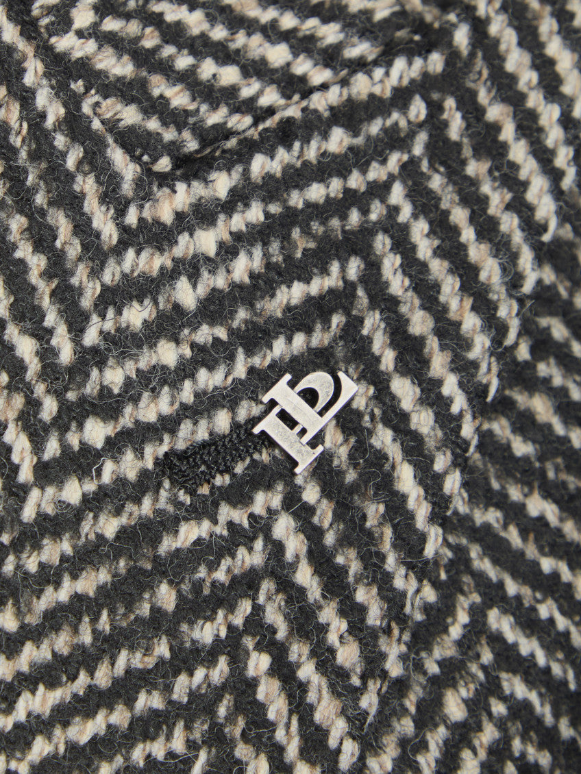 Black Peaked Lapel Coat 3