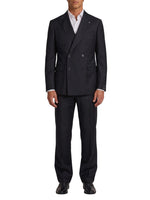 Black Peaked Lapel Suit 1