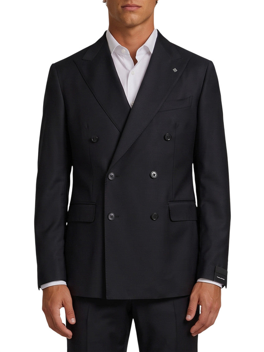 Black Peaked Lapel Suit 2