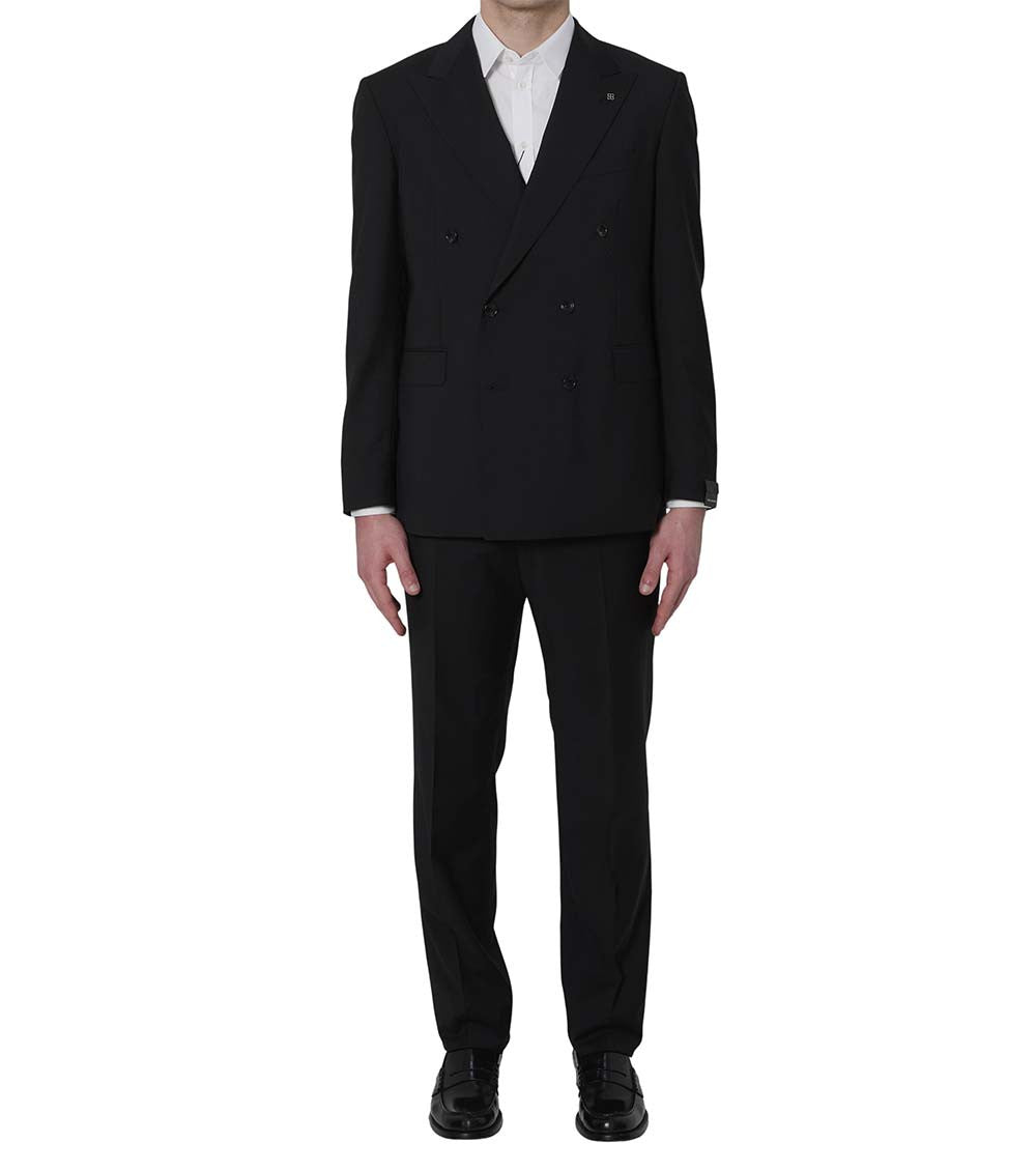 Black Double Breasted Suit 1