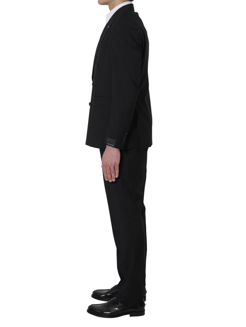 Black Double Breasted Suit 2