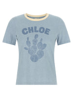 Light Blue Graphic Crew Neck T-Shirt 1