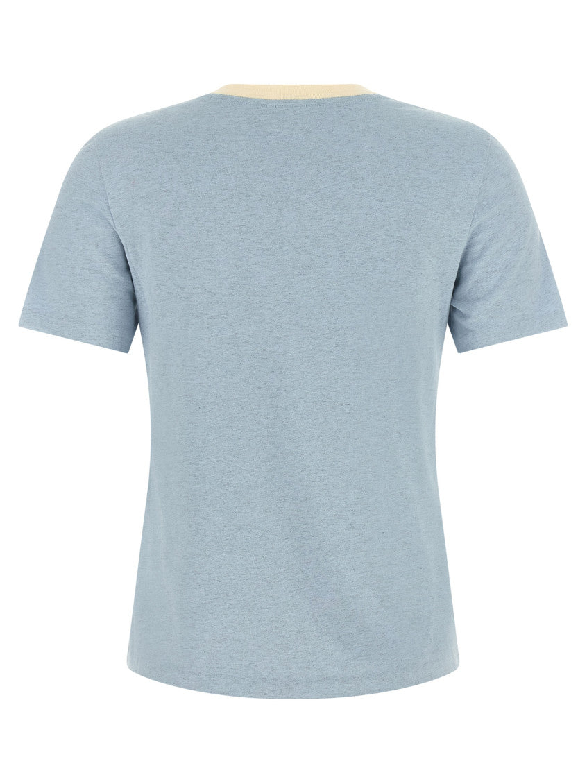 Light Blue Graphic Crew Neck T-Shirt 2