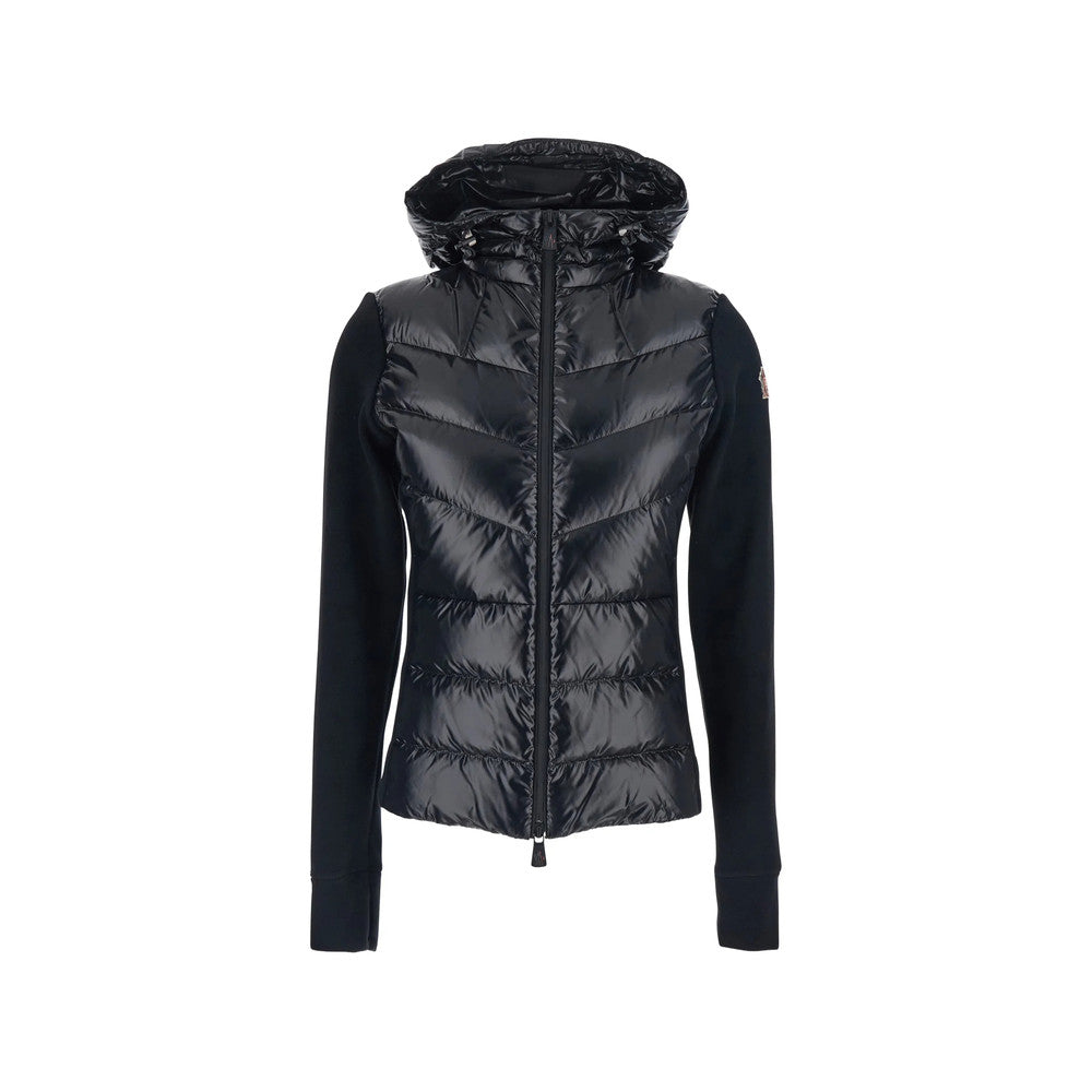 Black Quilted Hood Jacket 1