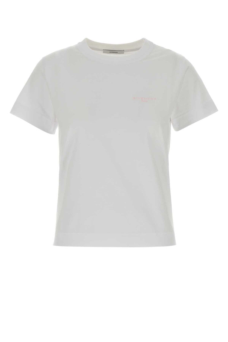 White Logo Crew Neck T-Shirt 1