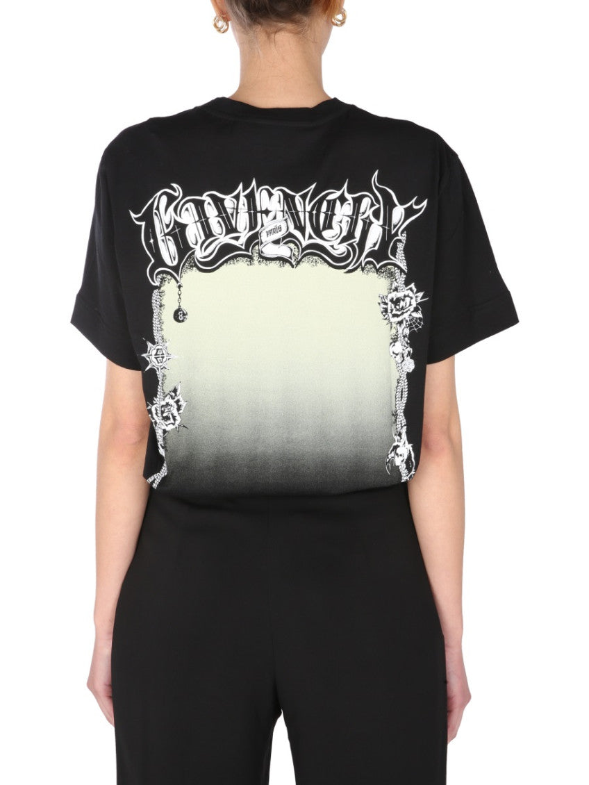 Black Graphic Crew Neck T-Shirt 3