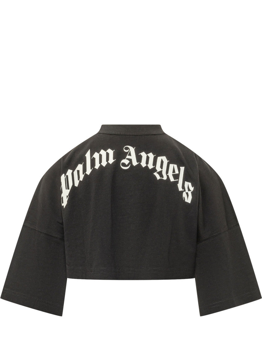 Black Logo Mock Collar T-Shirt 2