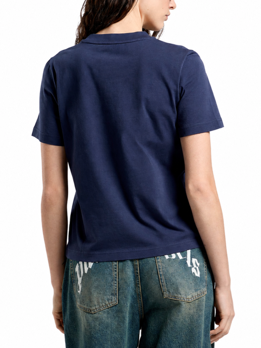 Navy Blue Logo Crew Neck T-Shirt 3