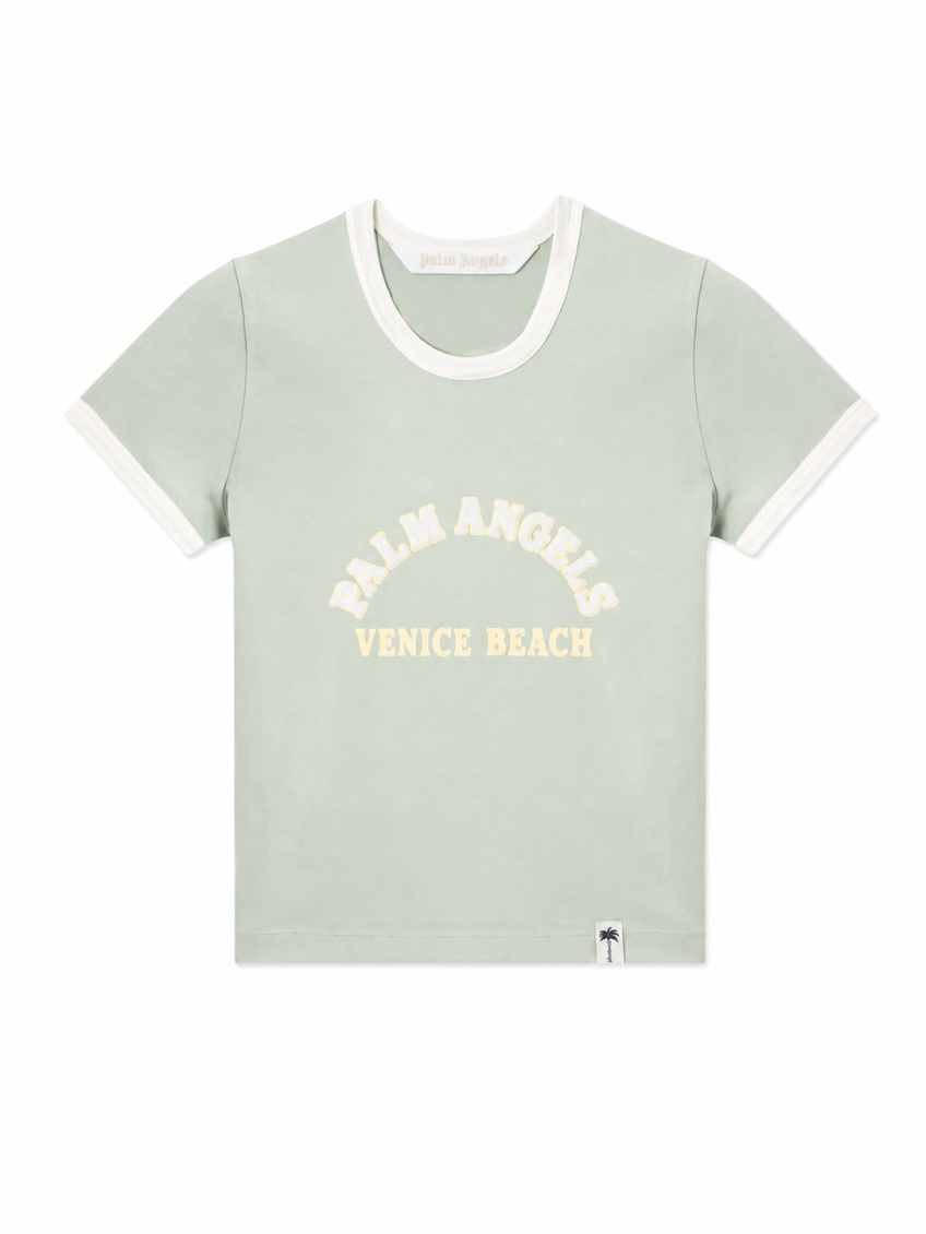 Light Green Logo Round Neck T-Shirt 1