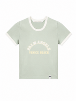 Light Green Logo Round Neck T-Shirt 1