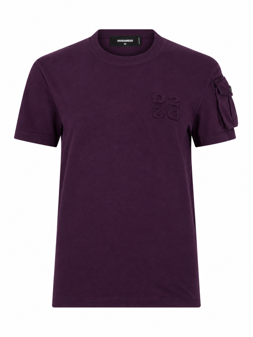 Purple Logo Crew Neck T-Shirt 1