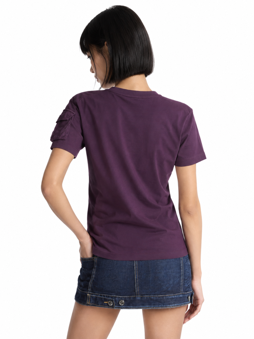 Purple Logo Crew Neck T-Shirt 4